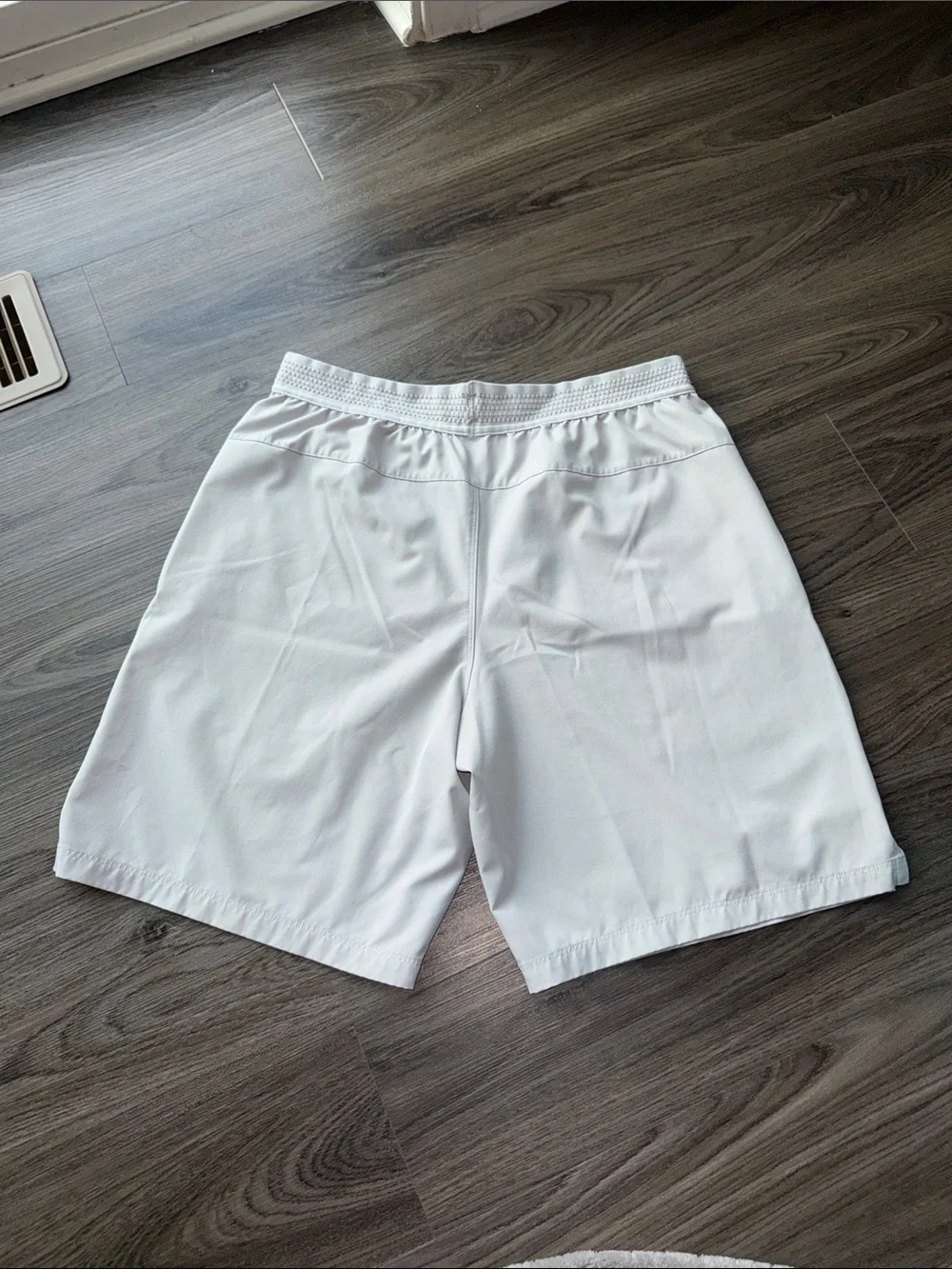 White Athletic Shorts with Small Logo